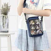 Transparent Pin Display Crossbody Bag